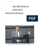 Facultades Reforzarían La Recuperación de La Economía Peruana