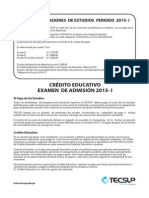 Pensiones y Crédito Educativo - 2015-I