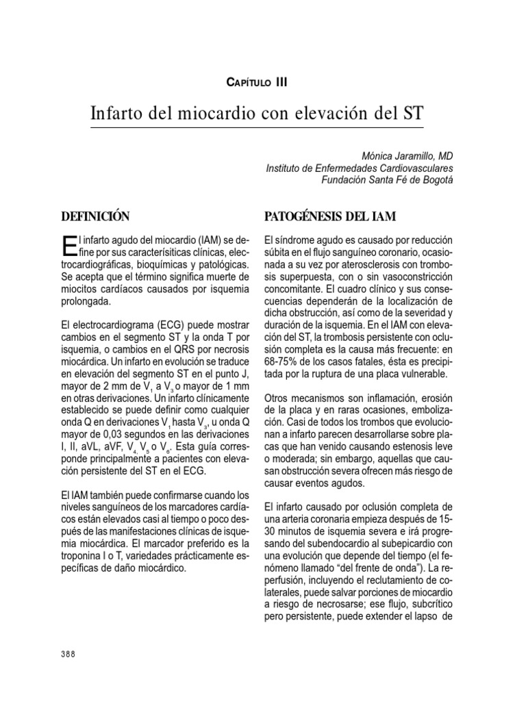 Infarto Del Miocardio Con Elevacion Del ST | PDF