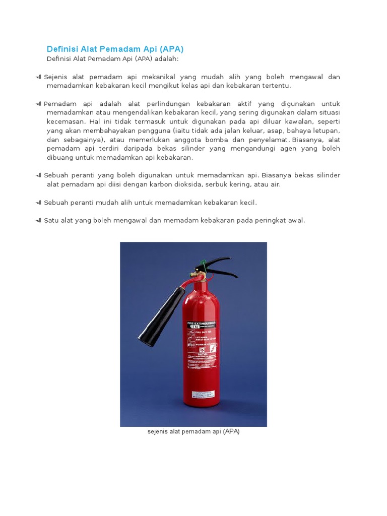 Definisi Alat Pemadam Api Pdf