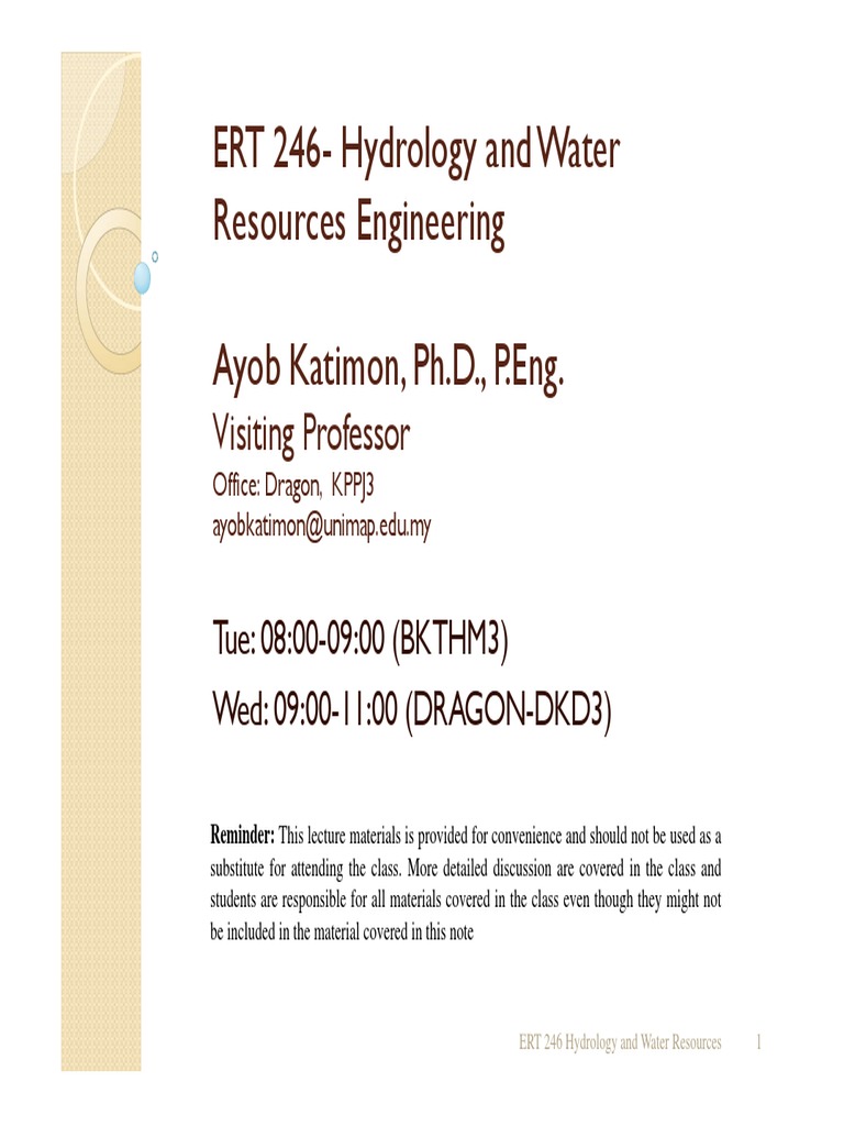 Hydrology and Water Resources Overview | PDF | Hydrology | Flood