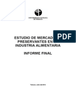 Estudio Mercado Preservante en La Industria Alimentaria