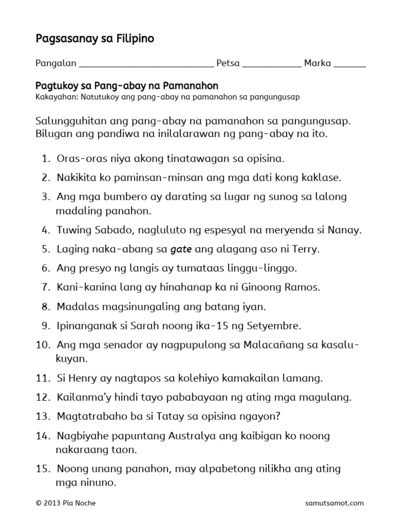 10 Halimbawa Ng Pang Abay Na Pamanahon Sa Pangungusap vrogue.co