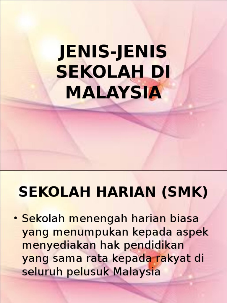 Jenis Jenis Sekolah Di Malaysia