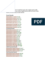 Minimal Pairs - Phonetics