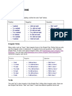 Simple Past Tense: Most Verbs