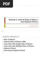 Module 6 IRR and Payback Period