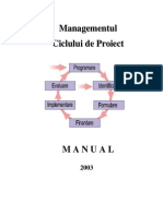 Manual Managemtul Proiectelor