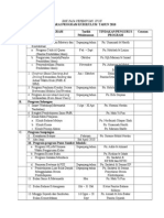 Senarai Program & Format Laporan Program Kurikulum 2010