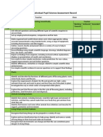 year 3 individual pupil science assessment record