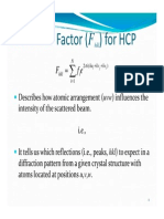 Structure Factor for HCP