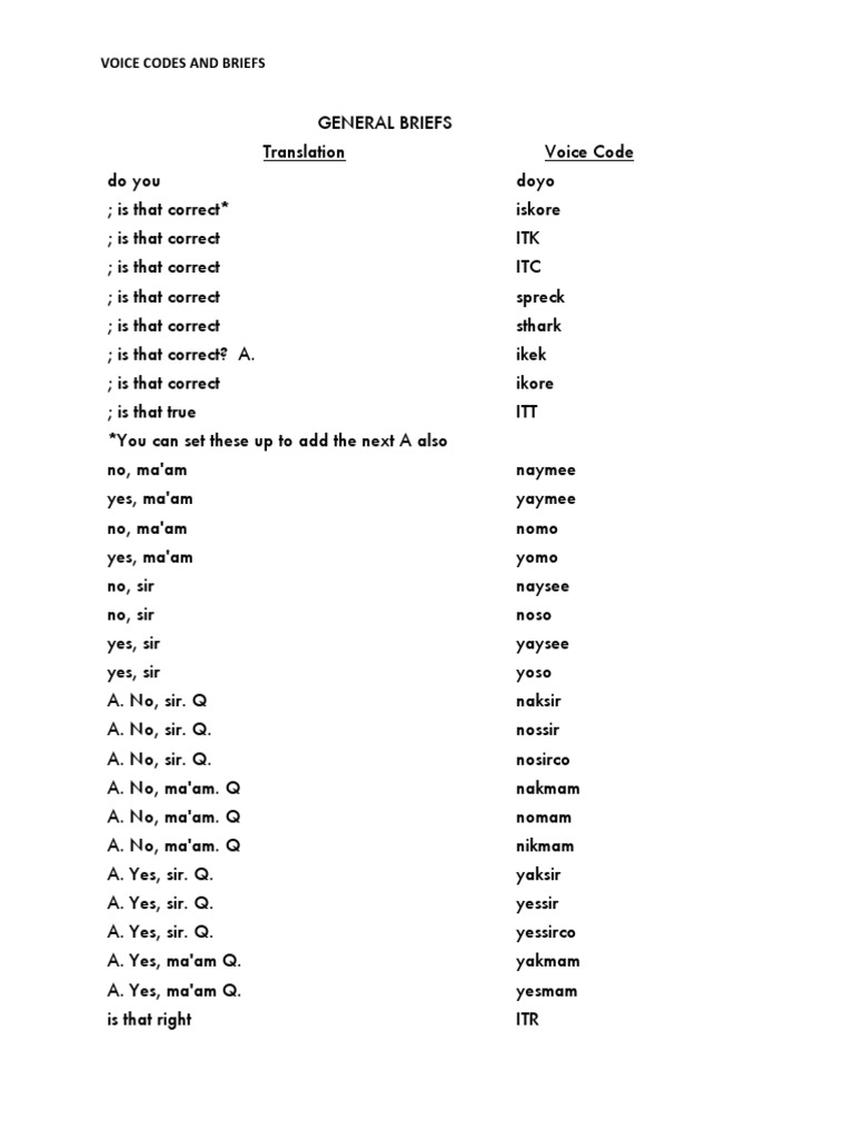 Voice Codes PDF | PDF | Probation | Evidence (Law)