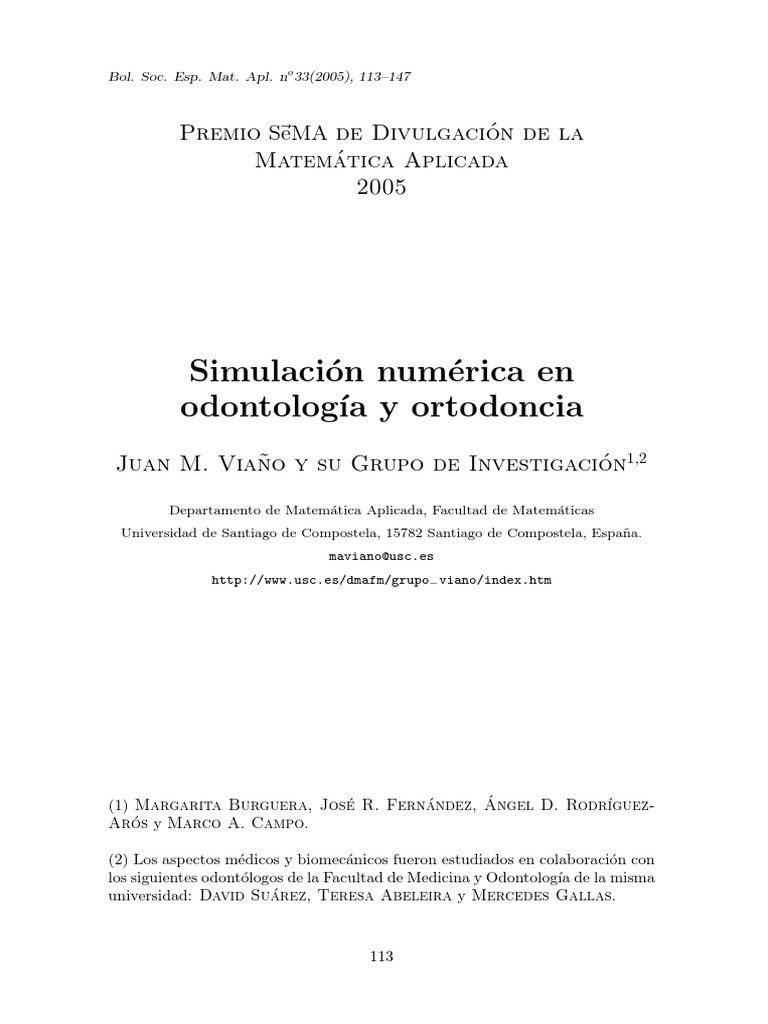 Modelos Simulacion Numerica en Ortodoncia | PDF | Método de elementos ...