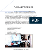 Core Sampling and Testing of Concrete