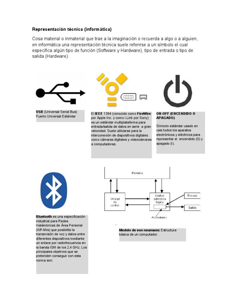 Ejemplos de Representación Técnica en Informática | PDF