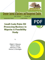 Small-Scale Palm Oil Processing Business in Nigeria: A Feasibility Study