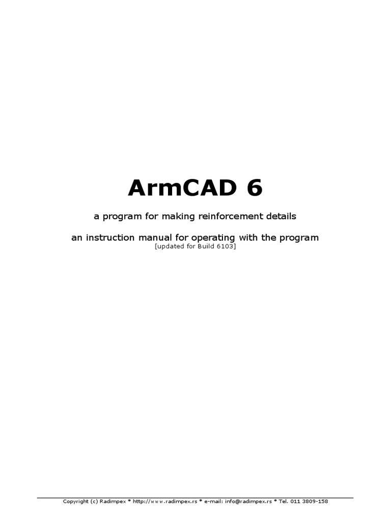 ArmCAD 6 User Manual | PDF