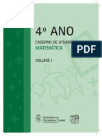 4 Ano Caderno de Atividades Matematica Vol 1