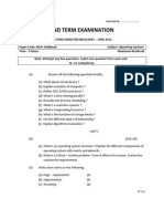 Exam Roll No. MCA Operating Systems Exam