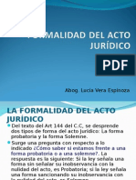 Formalidades Del Acto Juridico