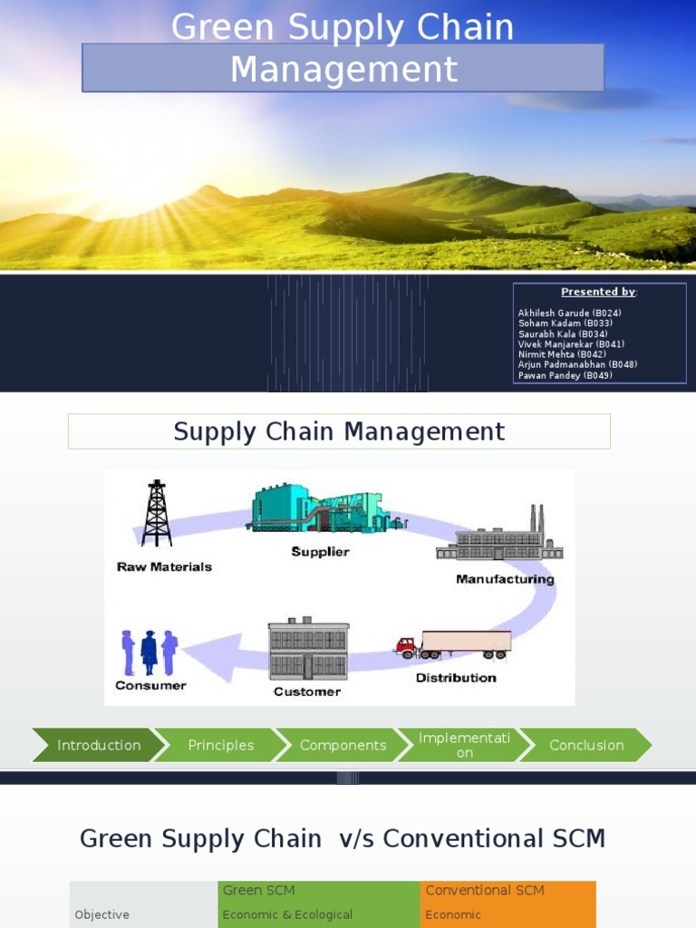 Green Supply Chain Management Overview | PDF | Supply Chain Management ...