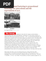 From Communal Bartering To Proportional Bickering The Antecedents and The Expectations of 20A