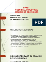 Upao. Ingenieria Industrial Analisis de Decisiones: Semana 12 P - Analisis Bajo Riesgo. Dr. Manuel Urcia Cruz