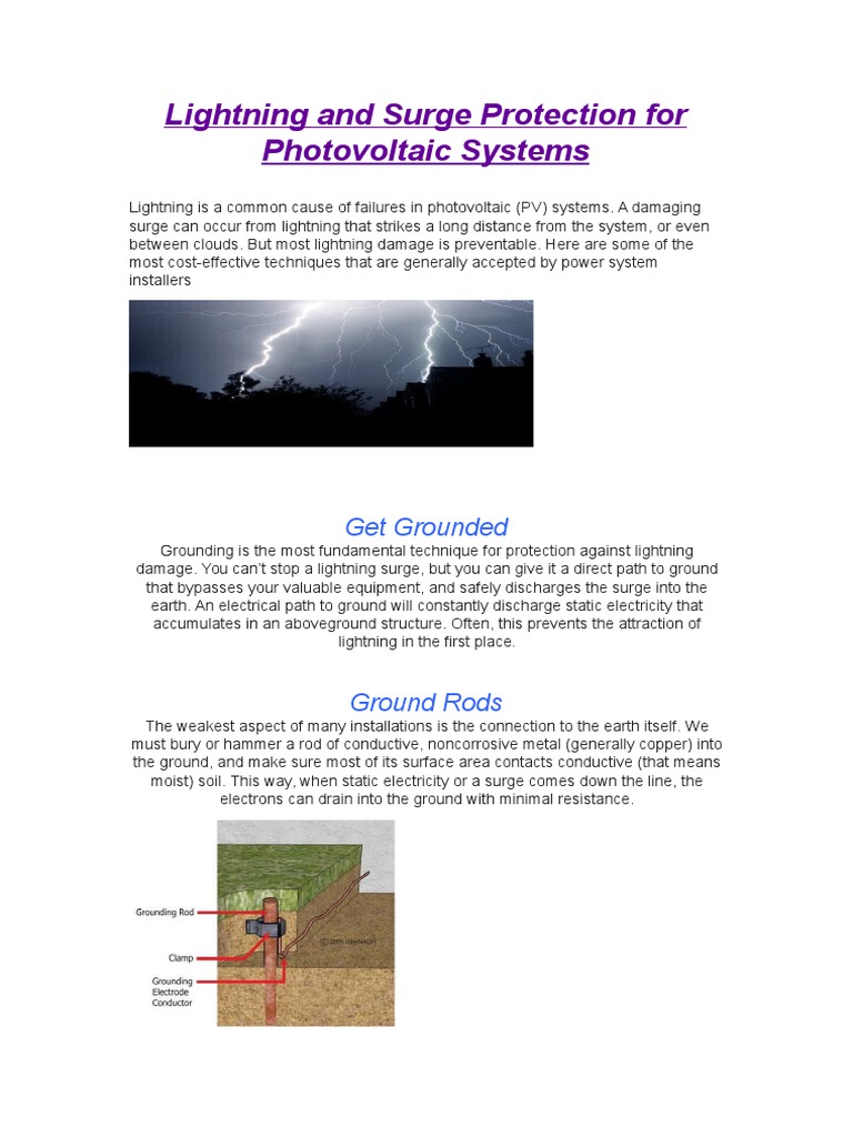 Lightning Protection for PV Systems | PDF | Lightning | Electrical Wiring