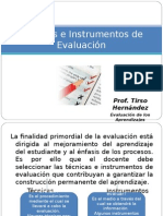 Tecnicas e Instrumentos de Evaluacion