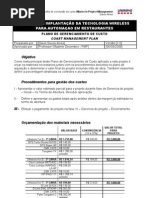 Plano de Gerenciamento de Custo (Coast Management Plan)
