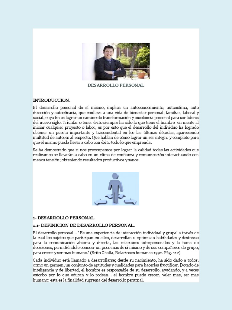 Desarrollo Personal y Autoconocimiento | PDF