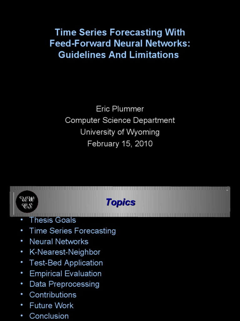 Time Series Forecasting with Neural Networks | PDF | Artificial Neural ...