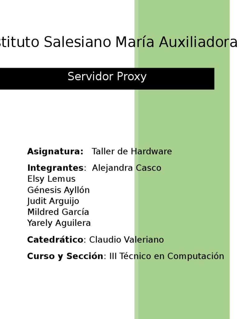 Informe Proxy | PDF | Servidor proxy | Red mundial