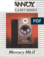 Tannoy Mercury Mk2 Brochure and Specifications