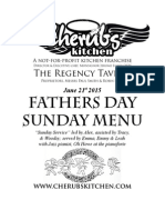 Fathers Day Sunday Menu: The Regency Tavern