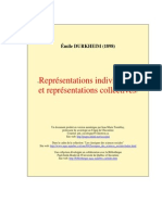Émile Durkheim - Représentations Individuelles Et Représentations Collectives (1898)