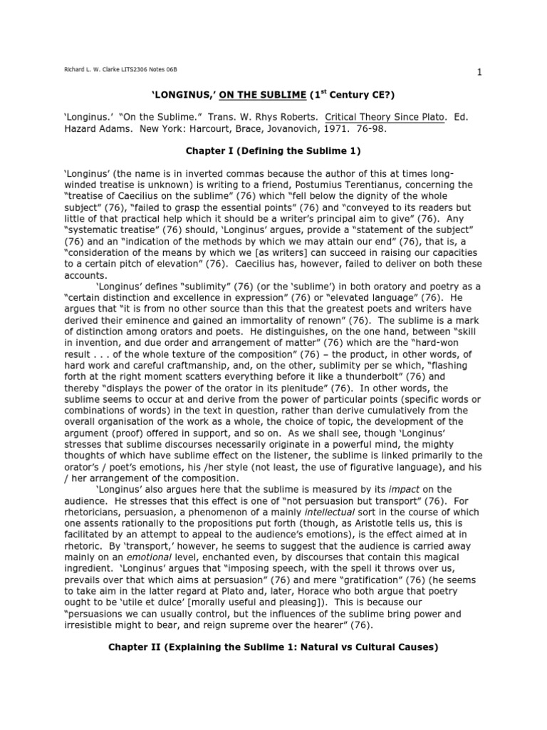 Longinus Sublime Pdf Rhetoric Cognitive Science