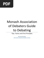Debating Handbook - Monash Association of Debaters Guide to Debating