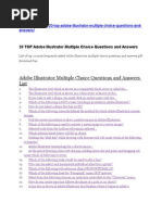Download Adobe Illustrator Multiple Choice Questions and Answers Listdocx by skills9tanish SN268716374 doc pdf