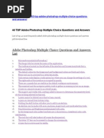 Download Adobe Photoshop Multiple Choice Questions and Answers List by skills9tanish SN268716428 doc pdf
