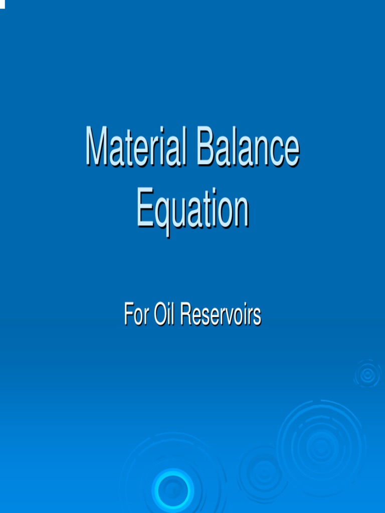 Oil Reservoir Material Balance Equation | PDF | Barrel (Unit ...