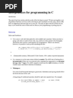 Best Practices for Programming in C