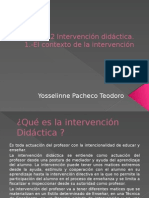 m2-1 Intervención Didáctica El Contexto de La Intervencion