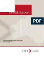 Credit Report Summary for VENKATA RAGHAVENDRA ACHUNALA