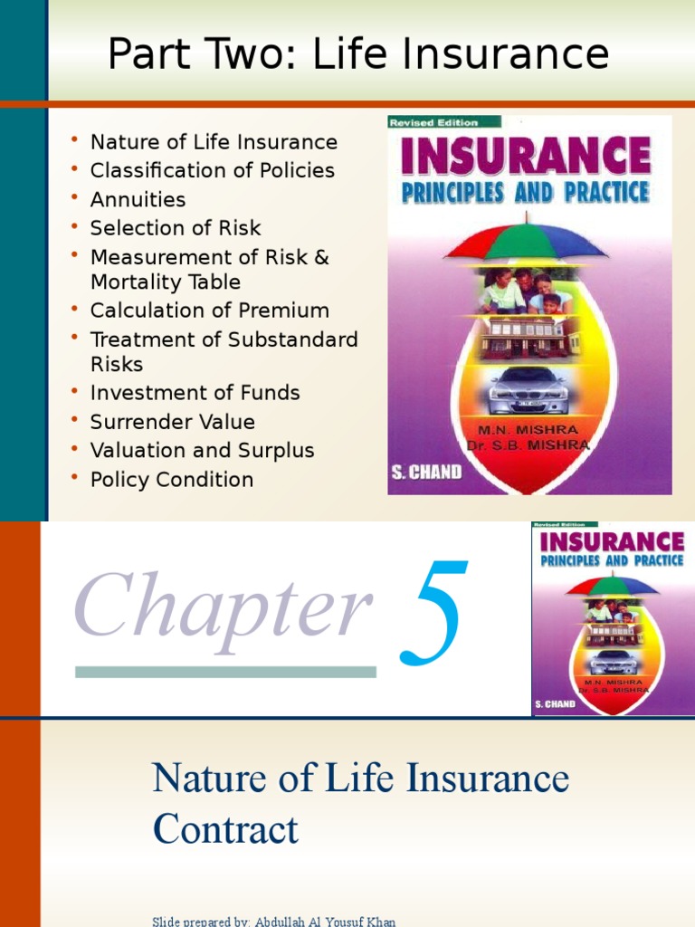 Chapter 5 (Nature of Life Insurance Contract) PDF Life Insurance