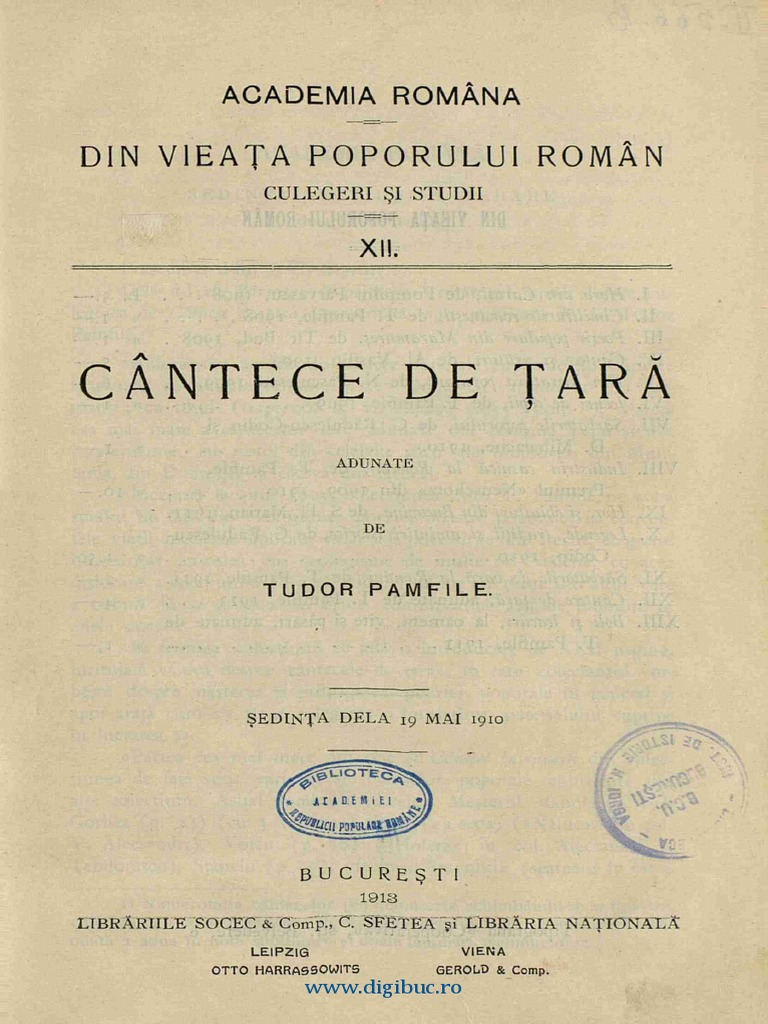 Cantece De Tara Pdf
