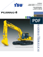 Especificação Técnica Escavadeira Hidráulica Komatsu PC 200