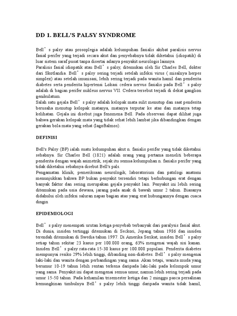 Bells Palsy | PDF
