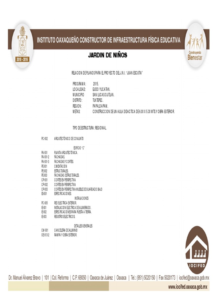 Planos Proyecto Jardin de Niños | PDF