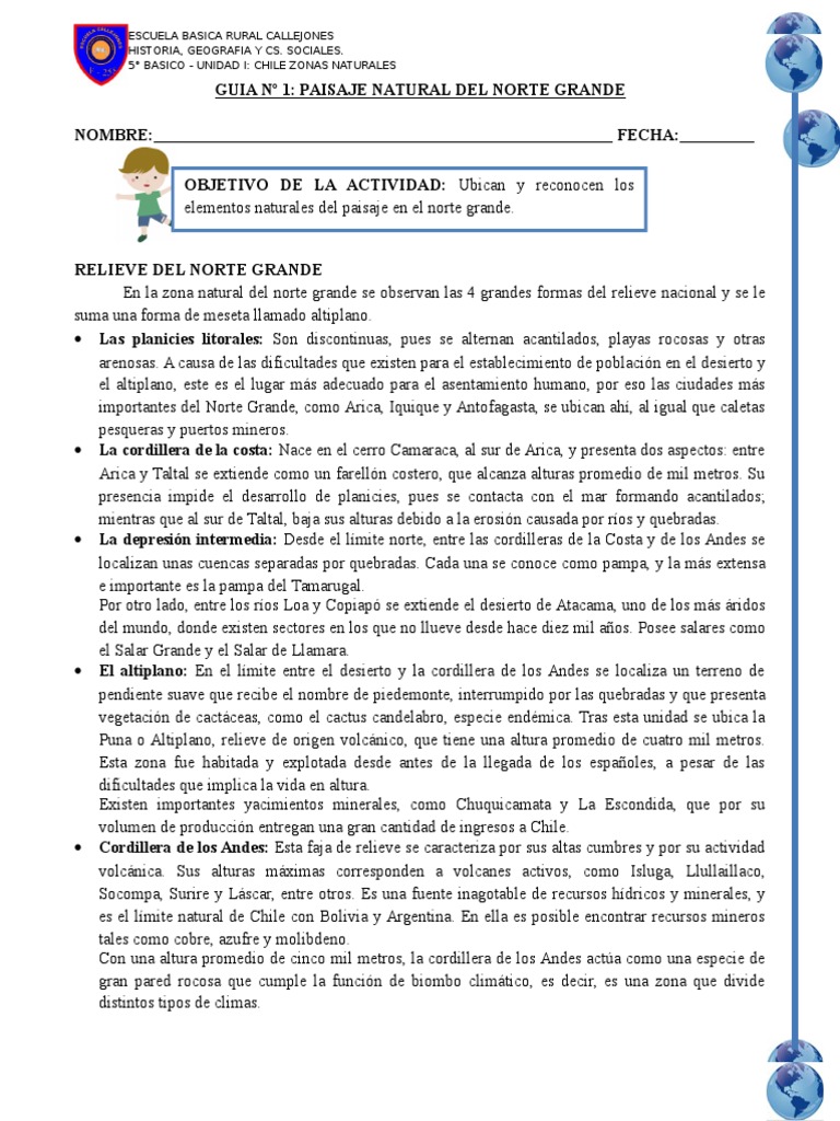 Características del Norte Grande de Chile | PDF | Andes | Desierto